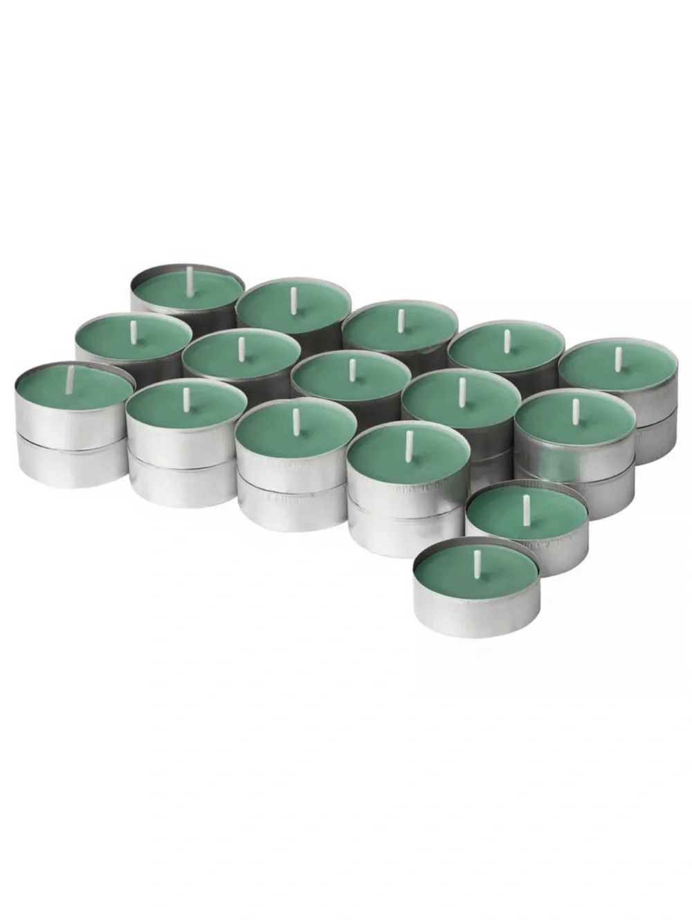 IKEA HEDERSAM Scented Green 30 Tealight Candles Grass Herbs RETIRED 005.044.49